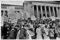 Image of Supporters of Initiative 471 demonstrating outside Capitol, Olympia, January 18, 1985