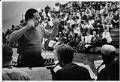 Image of Clarence Acox directing Jazz Ensemble at Garfield High School, Seattle, May 11, 1991