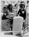Image of Grave of Lewis Albanese visited by his mother and sister on Memorial Day, May 30, 1968