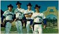 Image of Mariners pitchers posing as cowboys, April 3, 1990