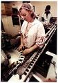 Image of Paula Hance straightening Frangos on assembly line, Seattle, January 26, 1990