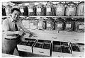 Image of Hing Chinn with display of Chinese herbs at his store, Seattle, July 1981