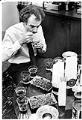 Image of Jim Reynolds tasting coffee samples at Starbucks, Seattle, January 1983