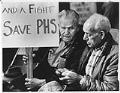 Image of Army veterans at meeting to save the Public Health Hospital, Seattle, April 24, 1981