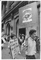 Image of Demonstrators protesting inquest verdict on Robert Baldwin's death, Seattle, July 12, 1984