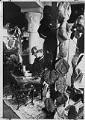 Image of Man making hats in stall at Pike Place Market, Seattle, November 27, 1977
