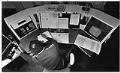 Image of Sam Mason coordinating Metro traffic communications, Seattle, December 14, 1987