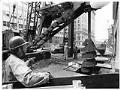 Image of Drill removing dirt during Metro Bus Tunnel construction, Seattle, April 30, 1987