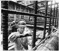 Image of Electrician working on tunnel under Pine Street, Seattle, August 20, 1987