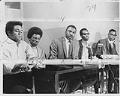 Image of Central Area representatives at press conference, July 3, 1968
