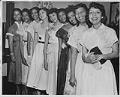 Image of International Festival Queen Jo Anne Squires and her princesses, July 6, 1951