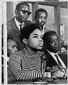 Image of Infanta Spence and other Central Area activists at press conference, August 11, 1967