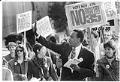 Image of Norm Rice and others campaigning against Initiative 35 in downtown Seattle, November 6, 1990