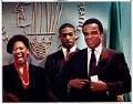 Image of Norm Rice, Constance Williams Rice, and Mian Rice, after Mayoral swearing-in, Seattle, January 2, 1990