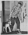 Image of Boy and his dog on first day of school, Seattle, September 7, 1949