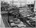 Image of Christmas traffic in downtown Seattle, December 22, 1955