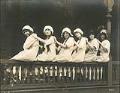 Image of Guendolen Carkeek and friends posed in costume for Founders' Day Ball, Seattle, November 1914