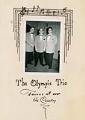 Image of Snapshot of the Art Barduhn Trio inserted into the back of a menu from the Olympic Hotel, 1951