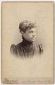 Image of Cabinet card portrait of Olive Bell Stewart, circa 1860