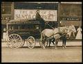 Image of Driver with horse-drawn Bon Marché carriage in front of Second and Pike store, Seattle, 1908