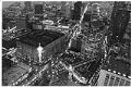 Image of Aerial photograph of Bon Marché with Christmas star and downtown extending east and north, Seattle, circa 1965