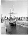 Image of Yacht Fantome at Ballard locks, Seattle, circa 1962