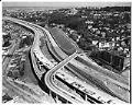 Image of Aerial view of I-5 freeway construction at Lakeveiw Boulveard East, Seattle, February 25, 1964