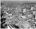 Image of Aerial view of Interstate 5 construction through Seattle, February 25, 1964