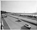 Image of Cars on recently completed Interstate 5, Seattle, April 2, 1964