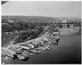 Image of Aerial view of Aurora Bridge over Lake Union, Seattle, April 1960