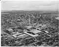 Image of Aerial view of the construction of the Century 21 Exposition fairgrounds, Seattle, February 11, 1962