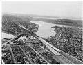 Image of Aerial view of Freeway Bridge during Interstate 5 construction, Seattle, January 1961