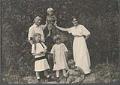 Image of Renfro family posing at Beaux Arts Village, circa 1910