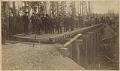 Image of Group of men on Seattle, Lake Shore & Eastern Railway line, 1887
