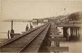 Image of Seattle, Lake Shore & Eastern tracks heading north from Seattle, circa 1890