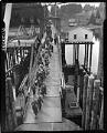 Image of Japanese Americans boarding ferry for forced removal, Bainbridge Island, March 30, 1942