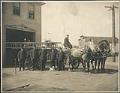 Image of Firemen and wagon at Ballard Fire Station No. 18, circa 1907