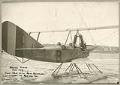 Image of First paying passenger of Boeing Commercial Air Service in plane on Lake Union, Seattle, May 2, 1919