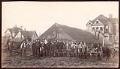 Image of Men posing in front of tent near Jacob Furth home, 1889