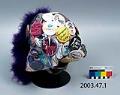 Image of Seattle Raging Grannies hat with activist buttons, ca. 1995