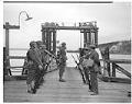Image of U. S. Army sentries at Winslow ferry dock, Bainbridge Island, March 25, 1942