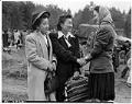 Image of Japanese American women saying goodbye to friend during forced removal, Bainbridge Island, March 30, 1942