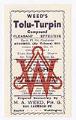 Image of Weed's Tolu-Turpin Compound label, circa 1930