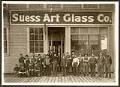 Image of Suess Art Glass employees standing in front of store, Seattle, 1910