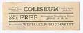 Image of Coliseum Theatre ticket, 1911