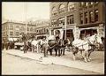 Image of Men with horse team on First Avenue, Seattle, circa 1890