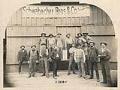 Image of Schwabacher Bros. & Co. employees posing outside store, Seattle, 1889