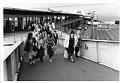 Image of Ferry commuters arriving in Seattle, September 23, 1983