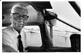 Image of Lana Kurtzer posing in his seaplane, Seattle, September 23, 1983