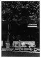Image of Couple sleeping on bench, September 23, 1983